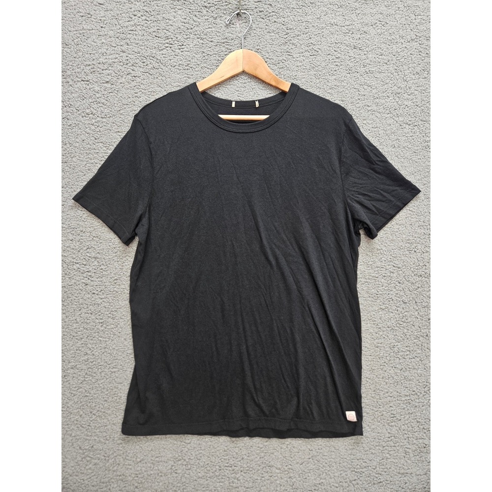 Marine Layer T-Shirt Medium Black Supima Cotton Tencel Crew Neck Soft Basic